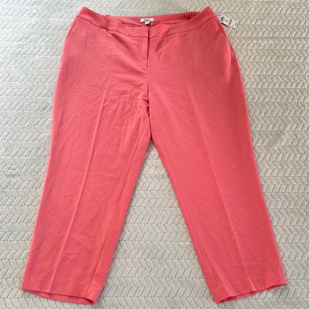 NWT Bar III Pink Ankle Pants Size 18W